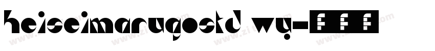HeiSeiMaruGoStd W4字体转换